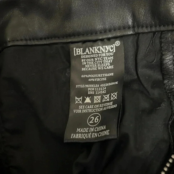 Blanknyc vegan black leather size 26 - Picture 5 of 6